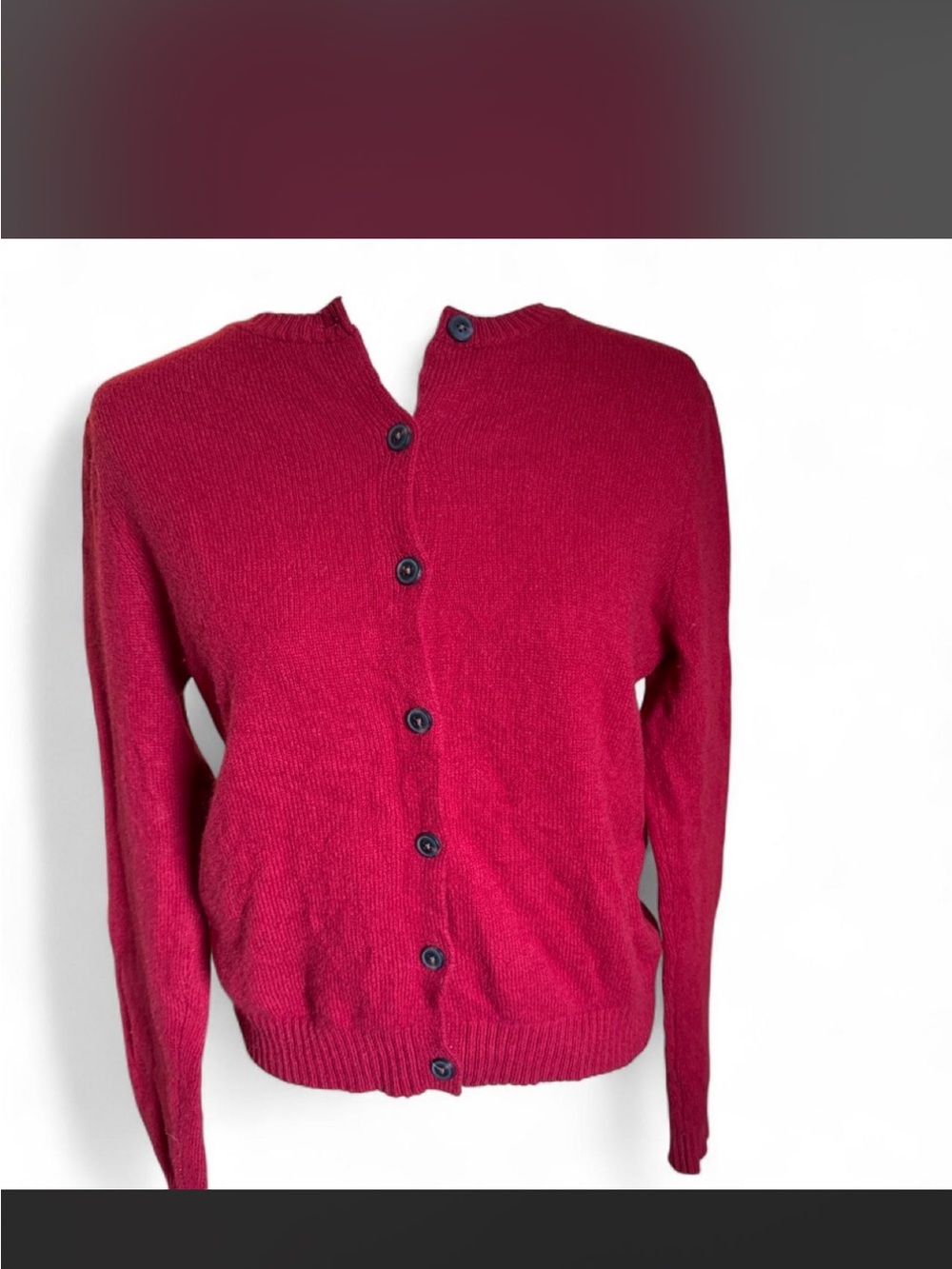 Brandy Melville Wool Red Button-Up Cardigan